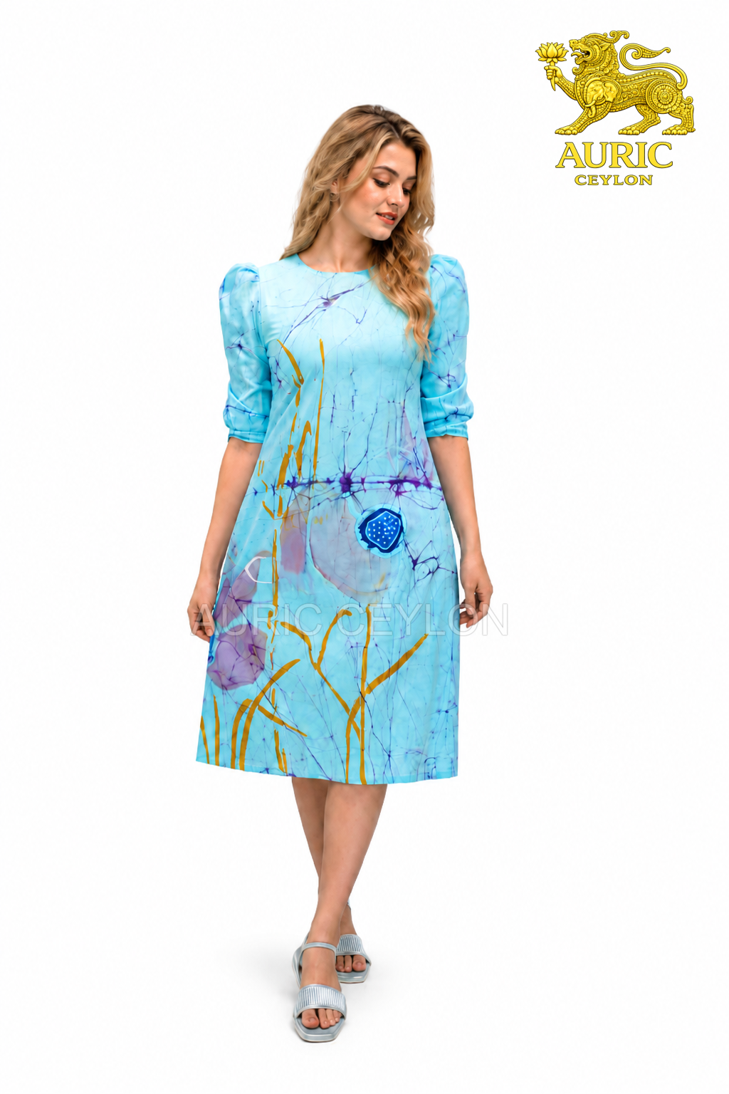 Blue Lagoon Batik Shift Dress